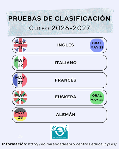 PRUEBAS DE CLASIFICACIÓN_MAYO 26