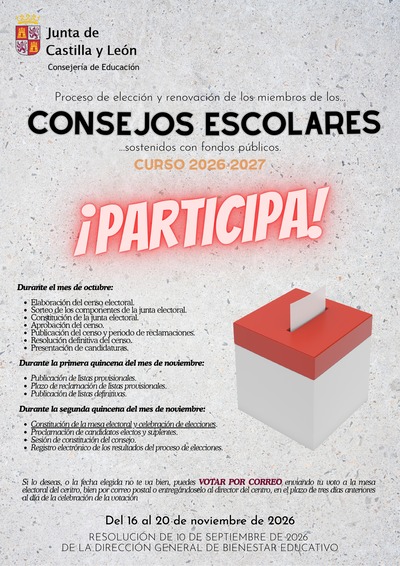 RENOVACIÓN CONSEJO ESCOLAR 2627